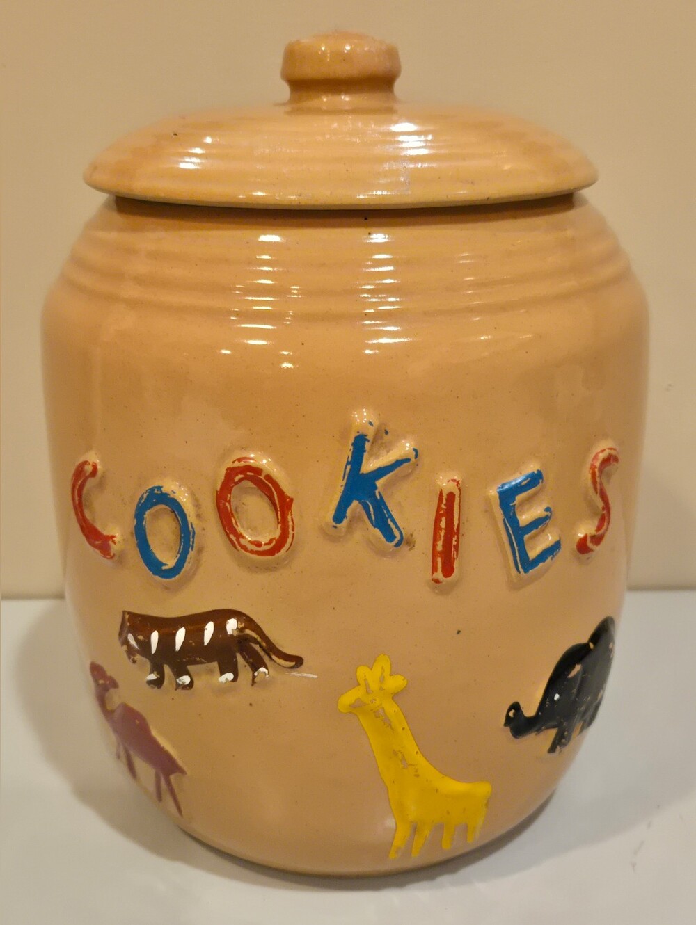 McCoy Hand-Painted Animal Cookie Jar in Tan